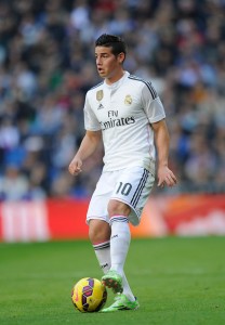 De Colombiaan James Rodríguez van Real Madrid won de Pus-kás Award voor doelpunt van het jaar.