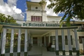 De Nationale Assemblée, het parlement van Suriname.