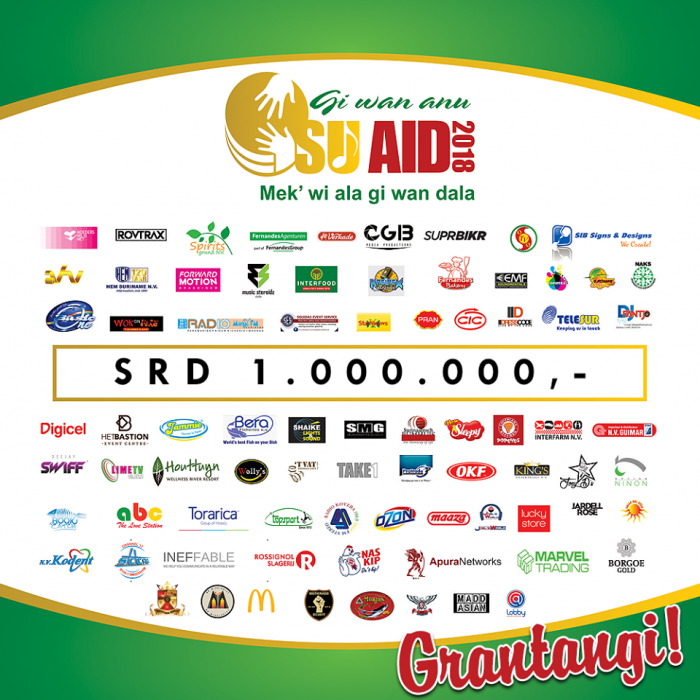 Read more about the article Su Aid haalt streefbedrag van SRD 1 miljoen