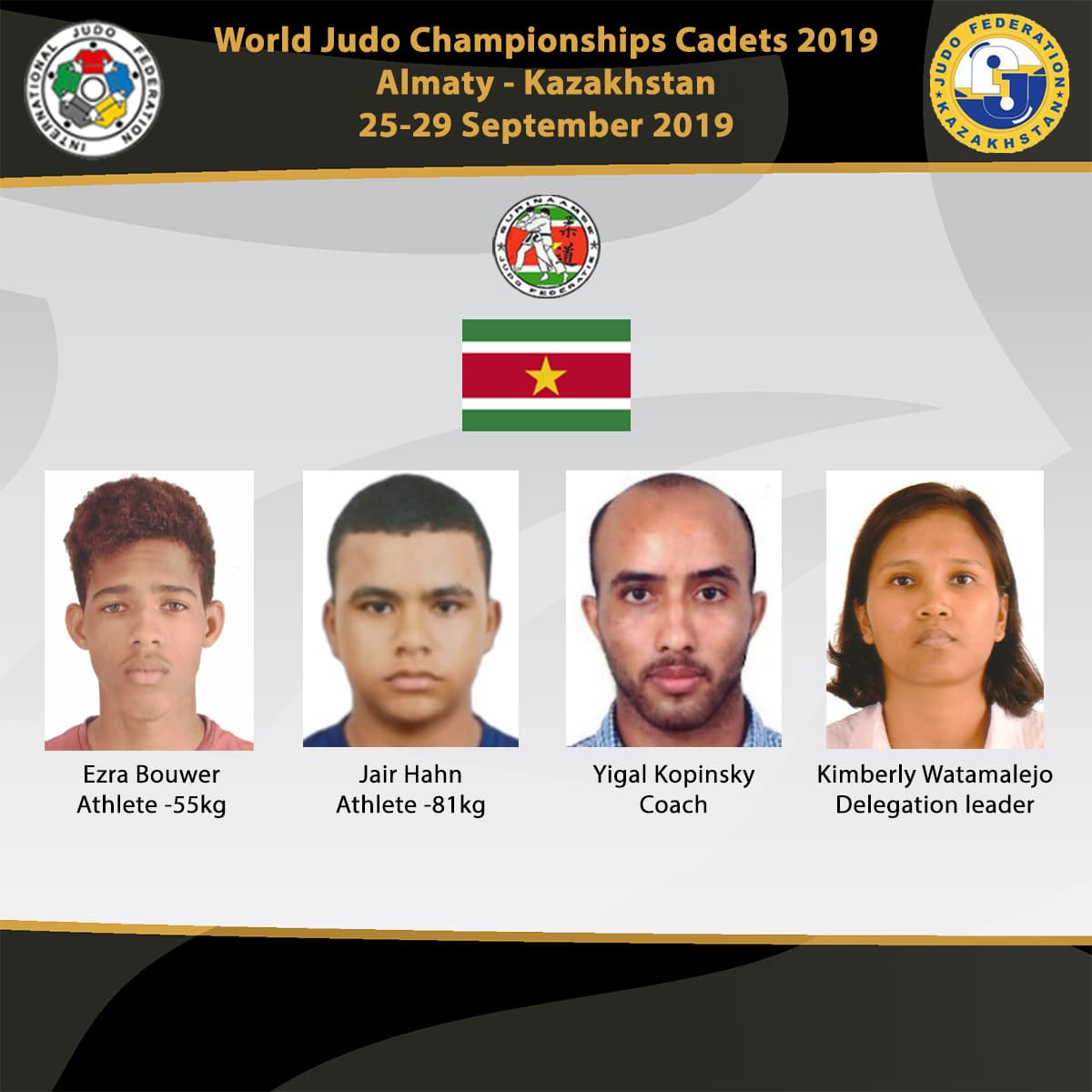Read more about the article Surinamese judoka’s naar ‘World Judo Championships Cadets’