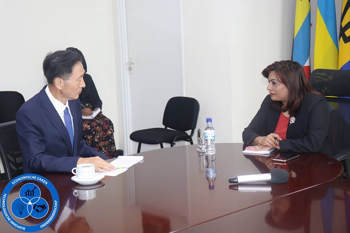 Read more about the article Zaakgelastigde Korea bespreekt investeringsmogelijkheden met minister Kuldipsingh