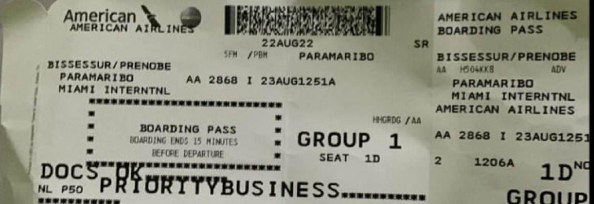 Read more about the article Bissessur kan Suriname niet verlaten, paspoort afgepakt