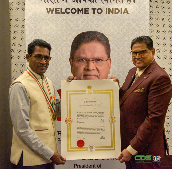 Read more about the article Parlementariër Sharman ontvangt Pravasi Bharatiya Samman Award