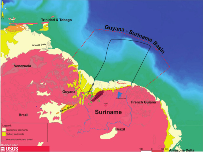 Read more about the article Schattingen wijzen erop dat Guyana-Suriname-bekken minimaal 27 miljard vaten olievoorraden bevat