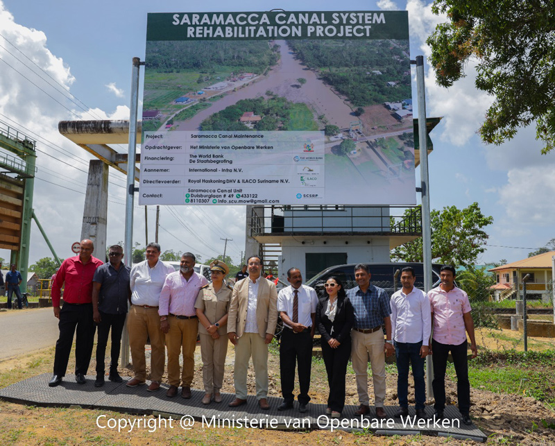 Read more about the article OW onthult naambord Saramacca Canal System Rehabilitation Project
