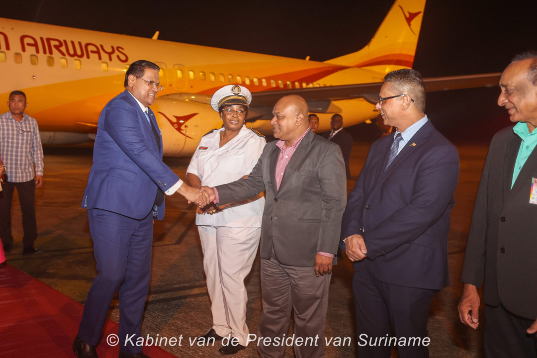 Read more about the article President Santokhi terug in Suriname na succesvol werkbezoek