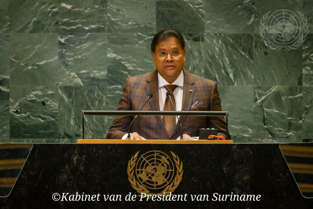 Read more about the article President roept op tot inclusieve hervormingen en klimaatactie tijdens VN-toespraak