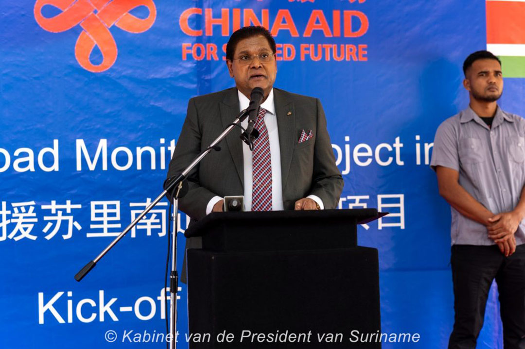 Start-China-aid-Road-Monitoring-Project-president-santokhi