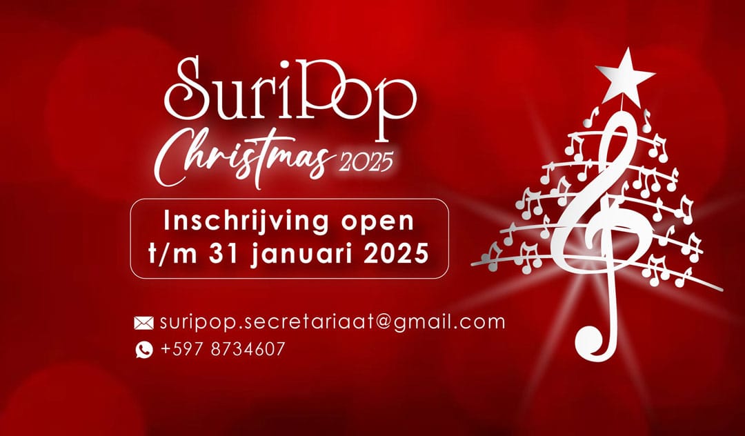 Read more about the article Inschrijving SuriPop Christmas 2025 geopend