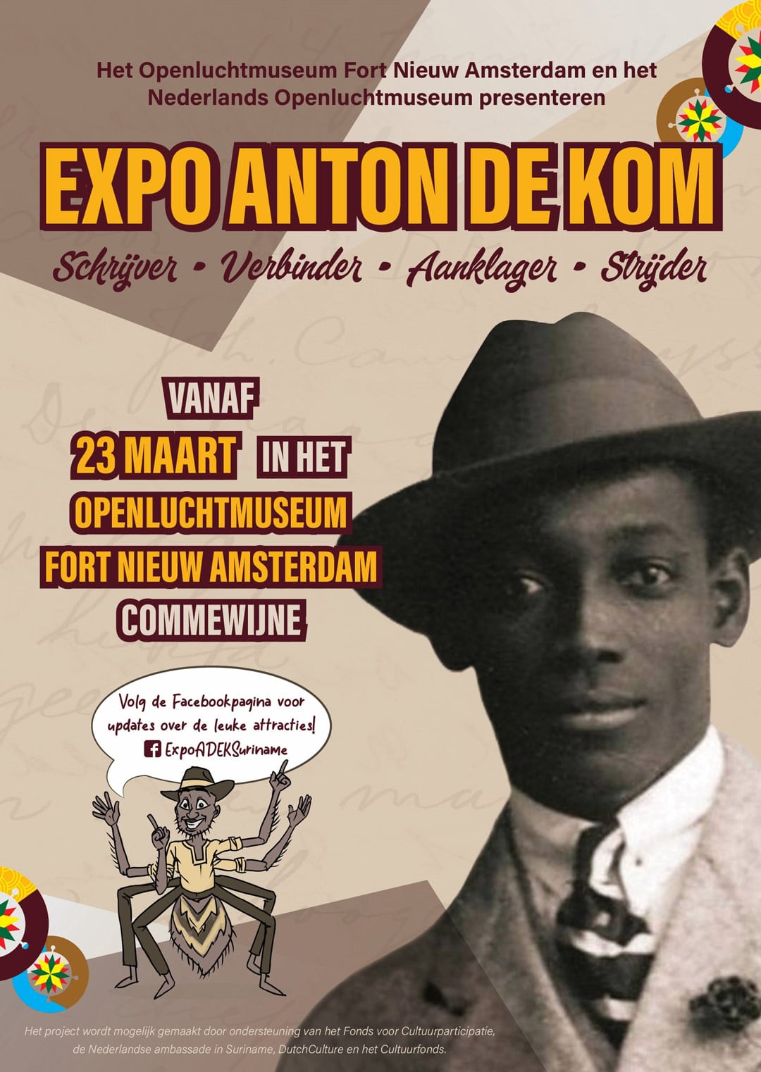 Permanente-expo-Anton-de-Kom-in-Openluchtmuseum-Nieuw-Amsterdam