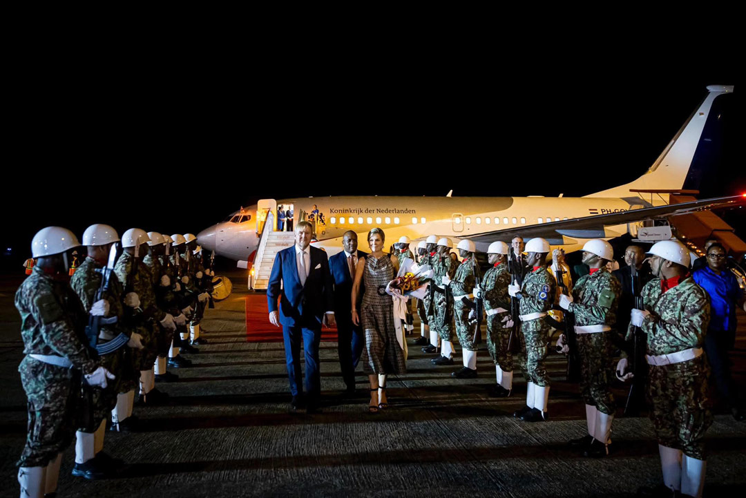 Read more about the article Koninklijk paar aangekomen in Suriname voor staatsbezoek