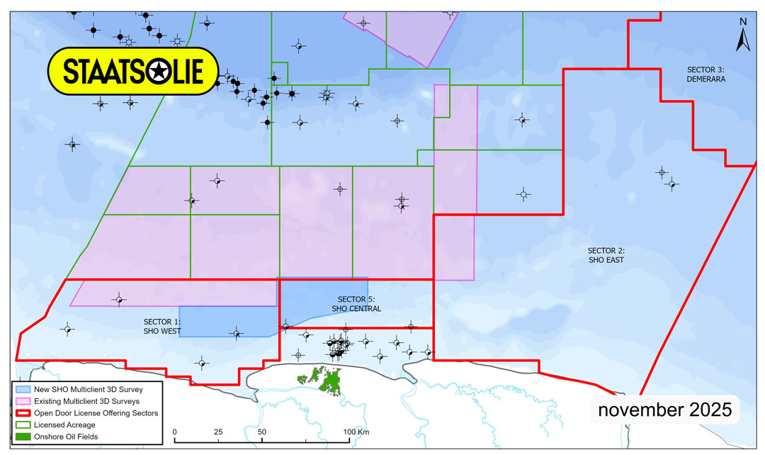 Read more about the article Staatsolie start seismisch onderzoek voor kust Saramacca en Coronie